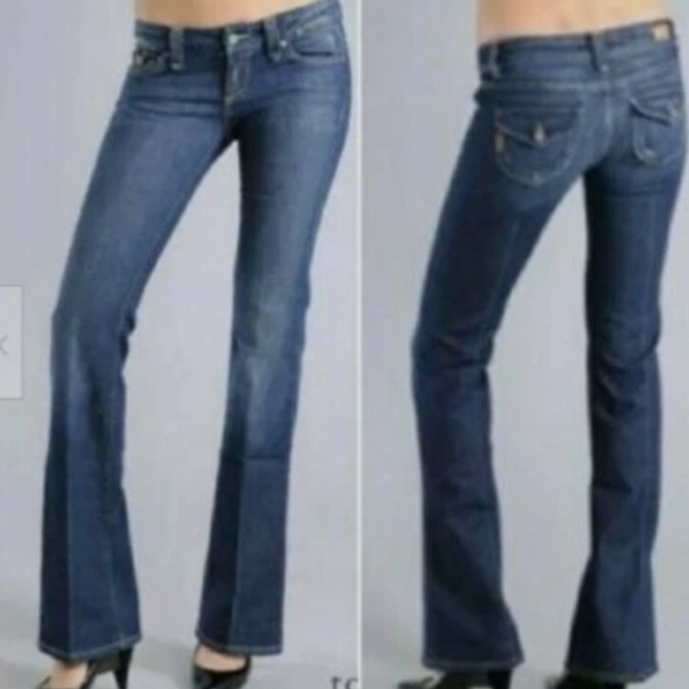 PAIGE Premium PICO Bootcut Flare Jeans‎ Size:29 Low Rise Flap Pockets